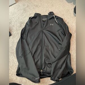 Under Armour Men's Black Full-Zip Windbreaker Jacket